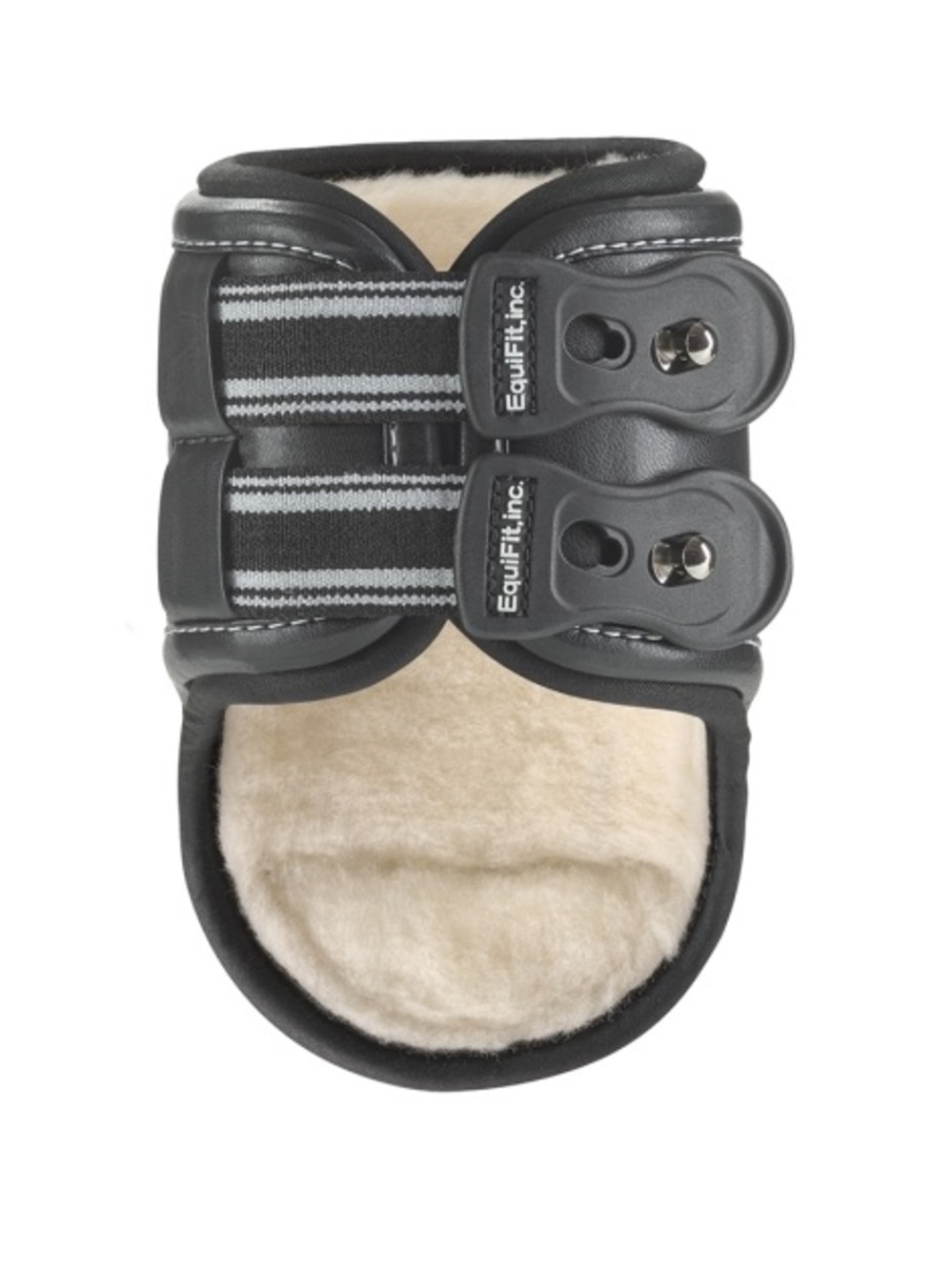 Equifit D-Teq Hind Boots with Sheepswool Impacteq Liner - Black/Ostrich - Size M